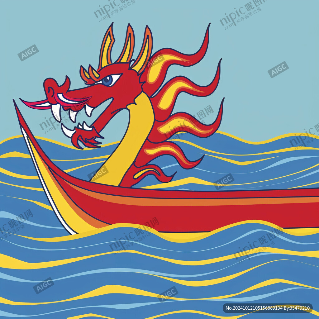 龍舟插畫