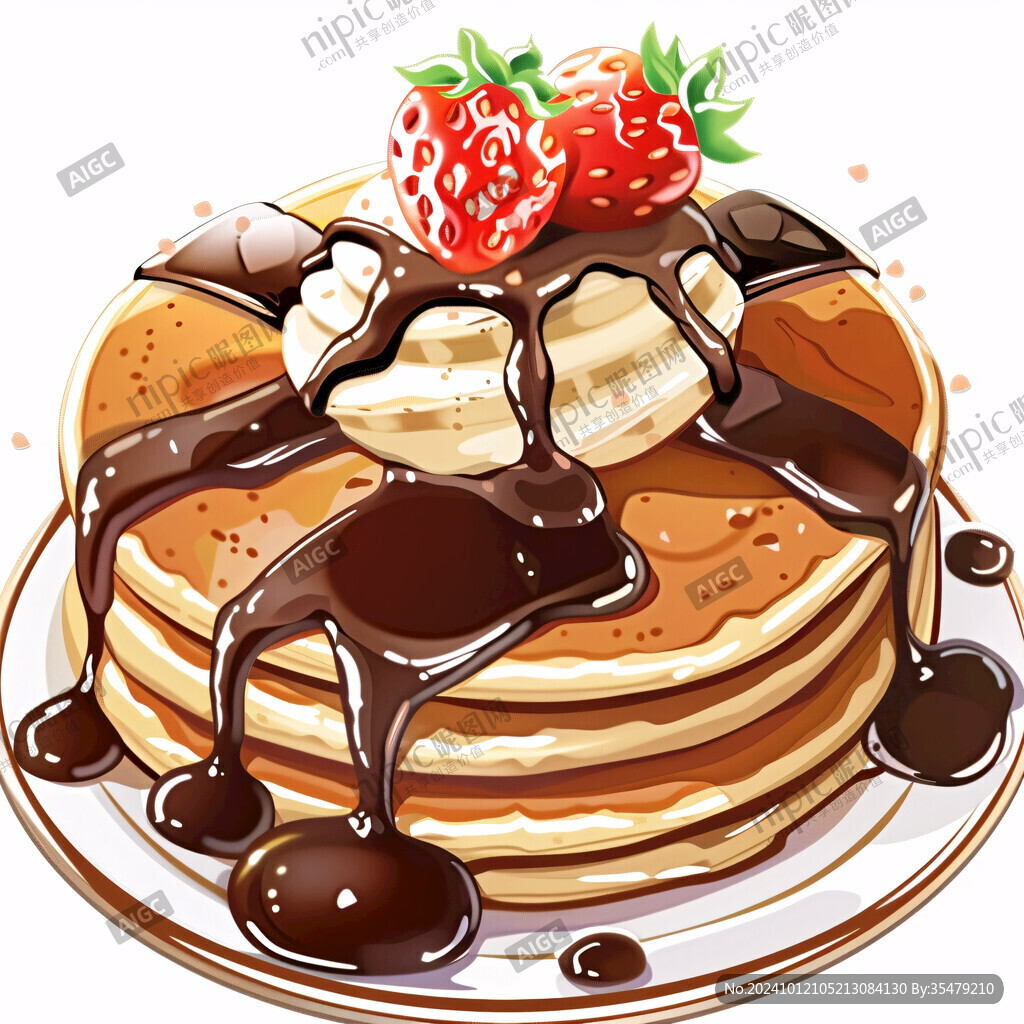 卡通煎餅插畫