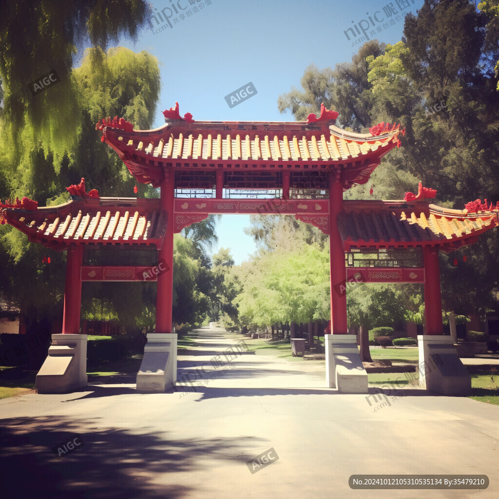 中式公園大門(mén)