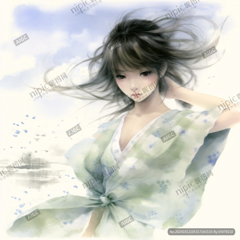 韓國女性失量插畫