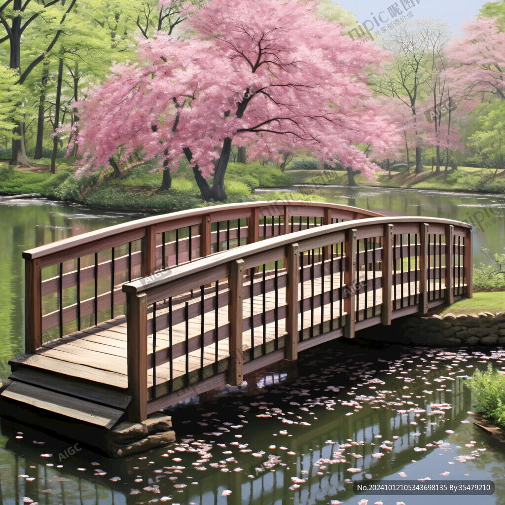 日式園林景觀木橋