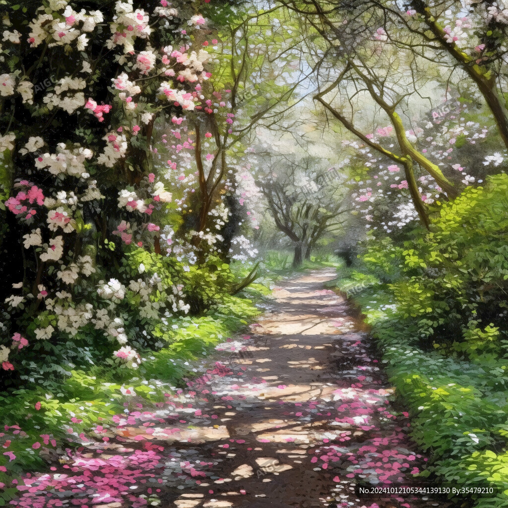 唯美薔薇花小路