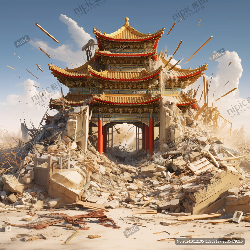 古代宮殿建造場景