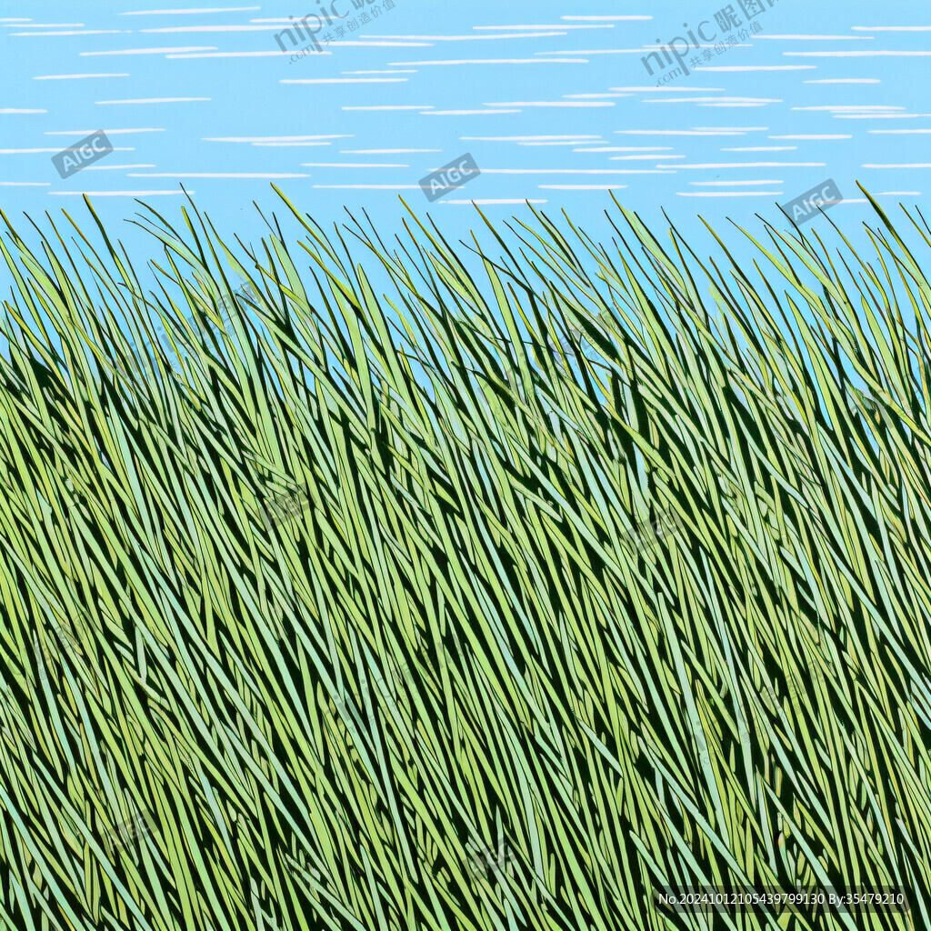 蘆葦蕩海浪波紋草叢