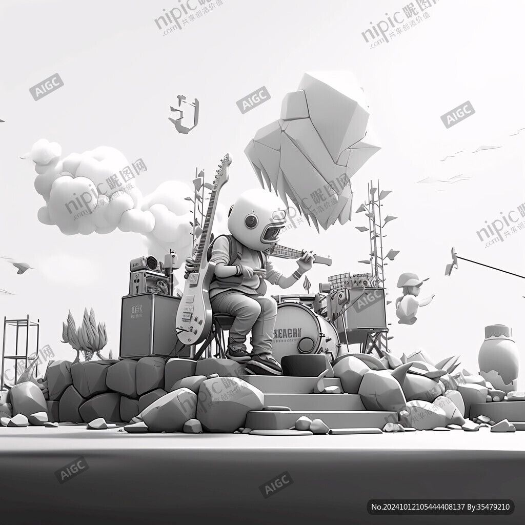 二維半雕塑場景