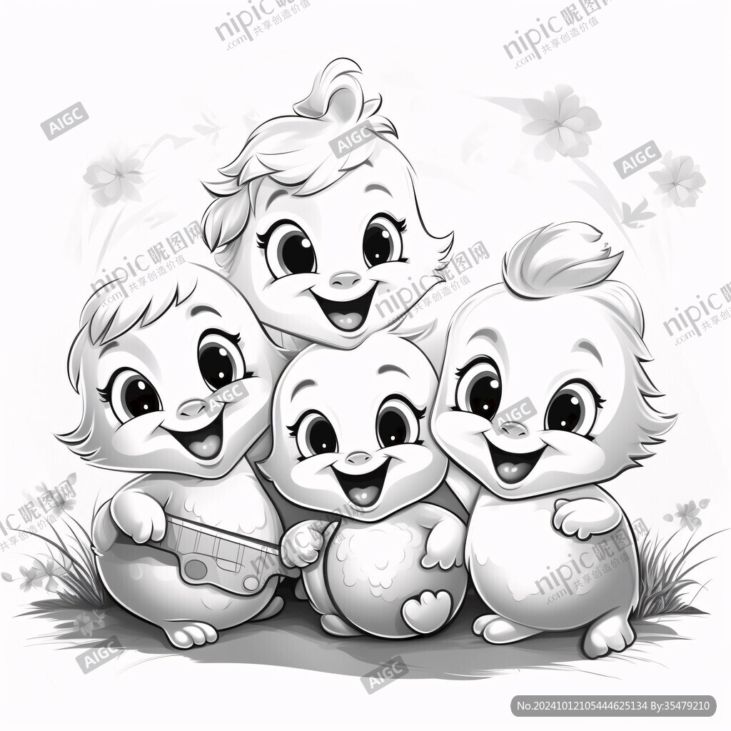開心的小兔寶寶形象
