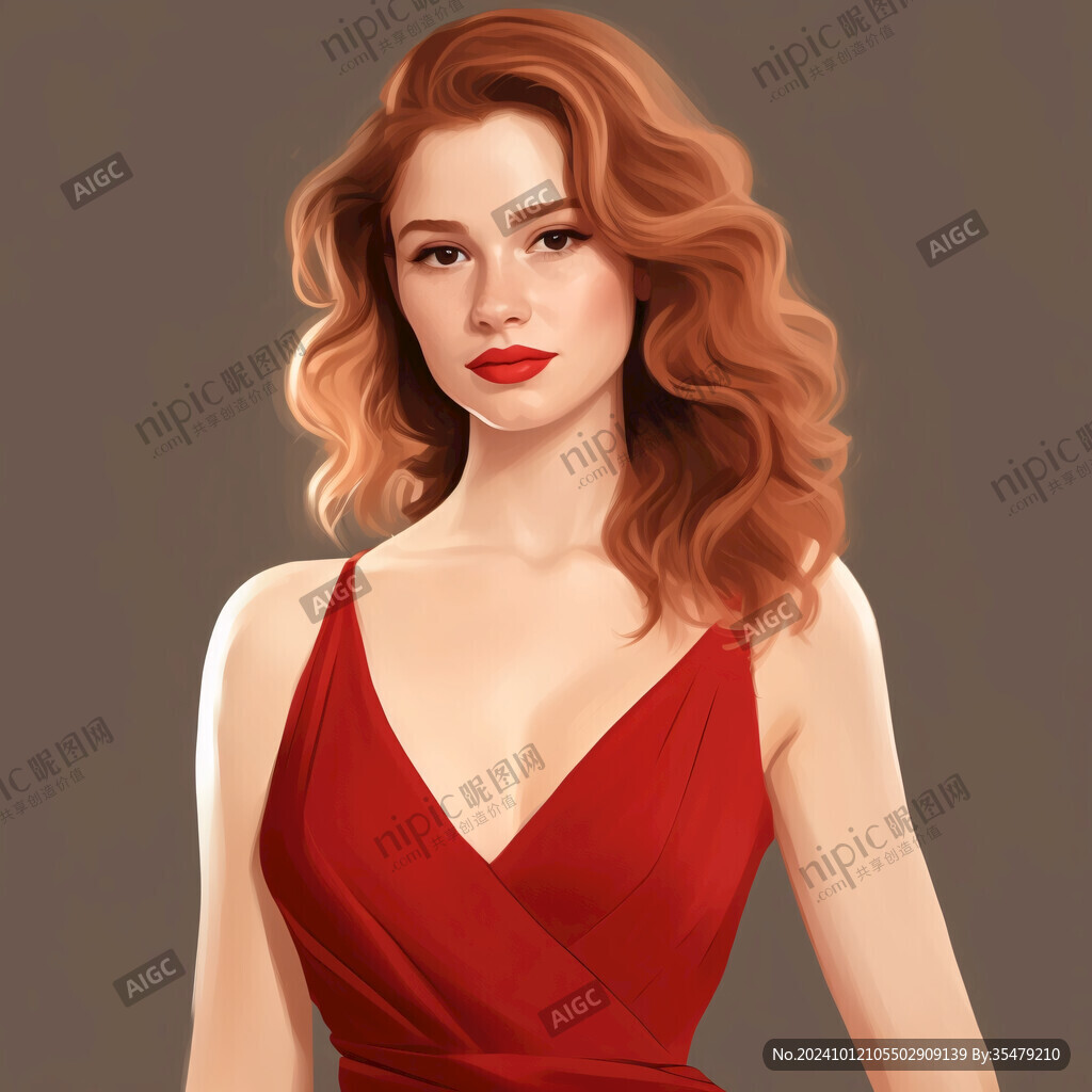 人物頭像美女插畫(huà)