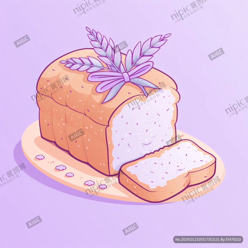吐司面包片插畫