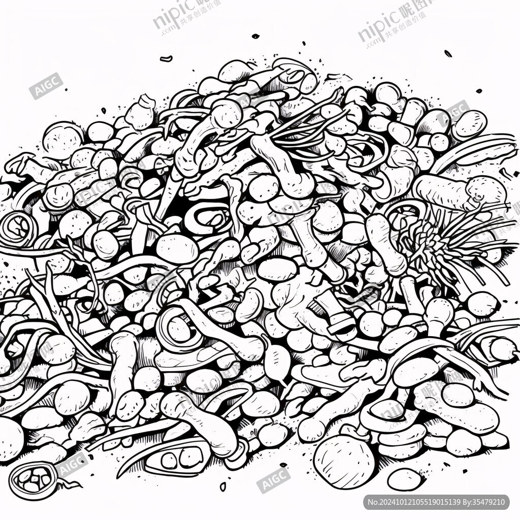手繪炒豆插畫