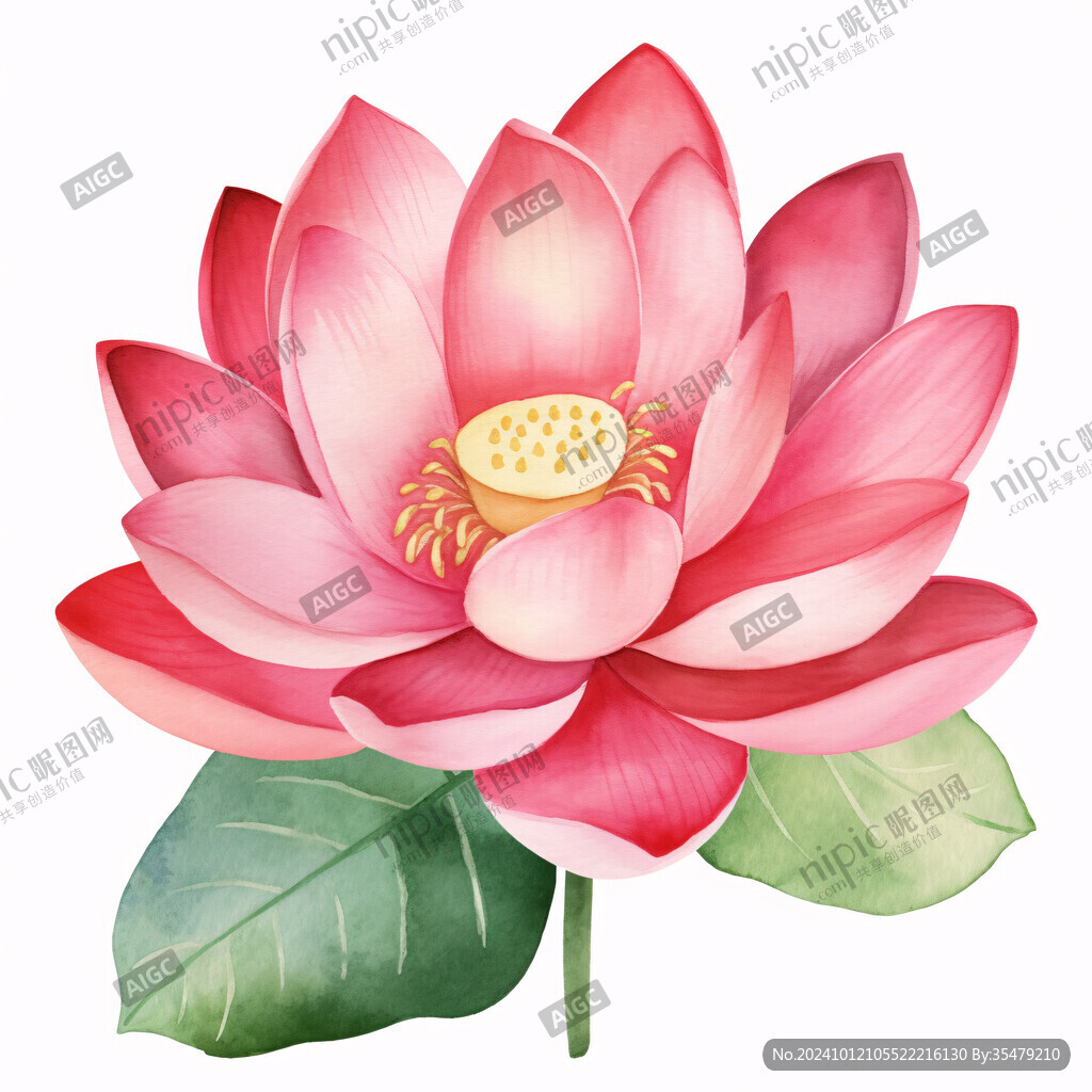 鼠繪精繪蓮花花朵