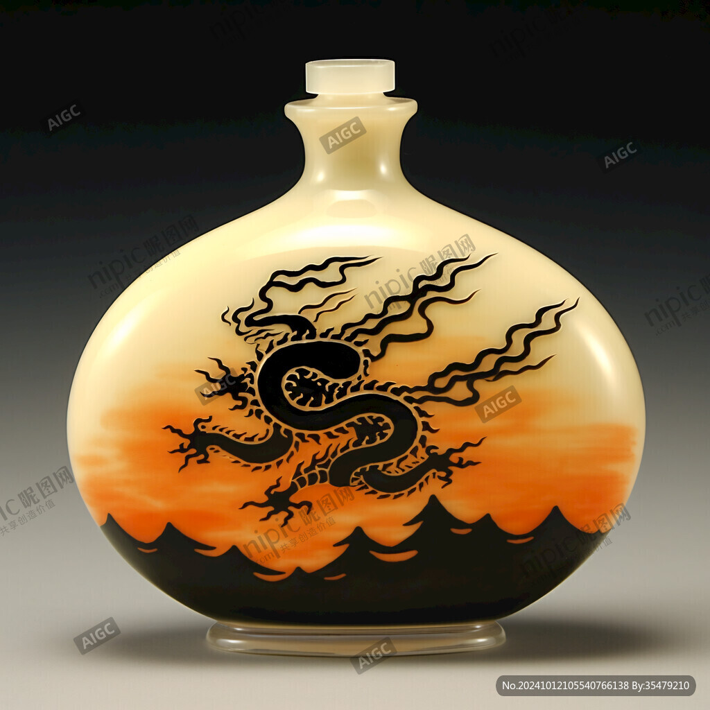 酒瓶龍紋