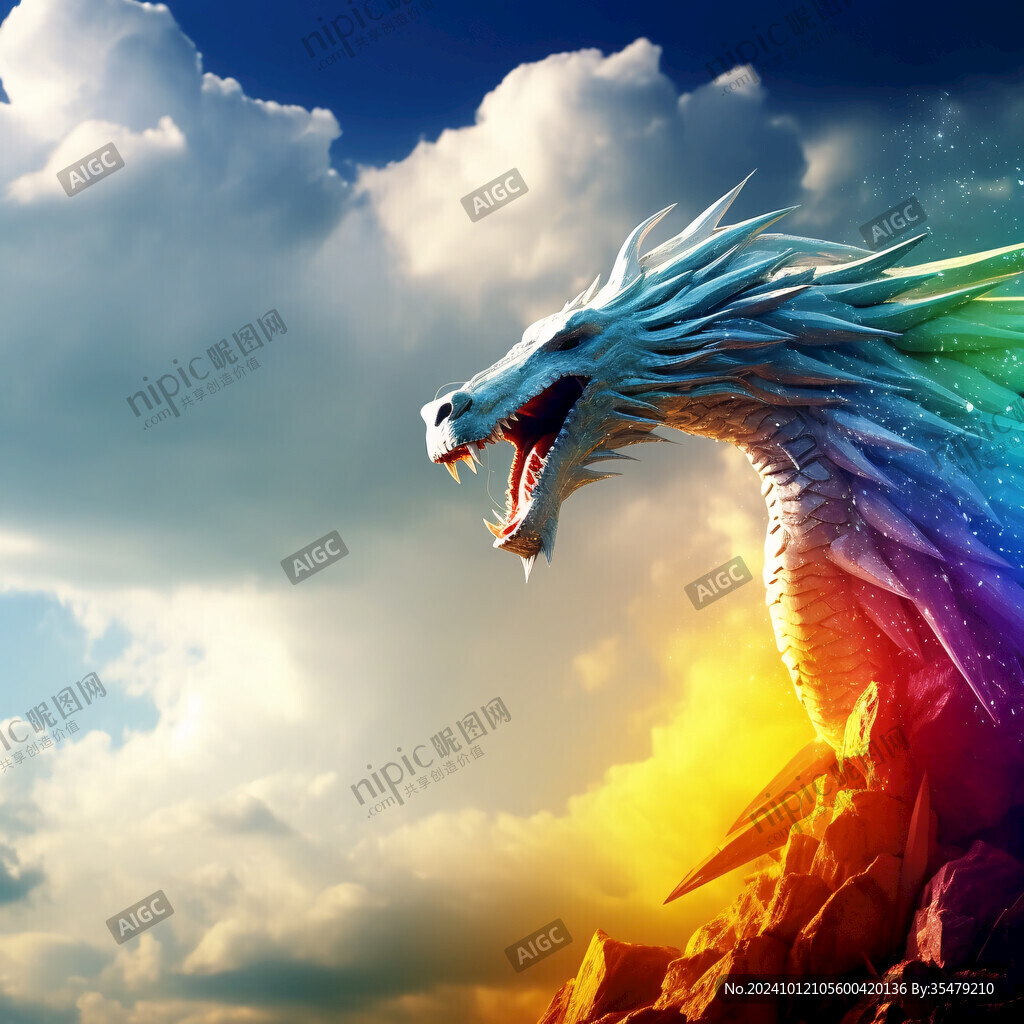 飛龍在天插畫