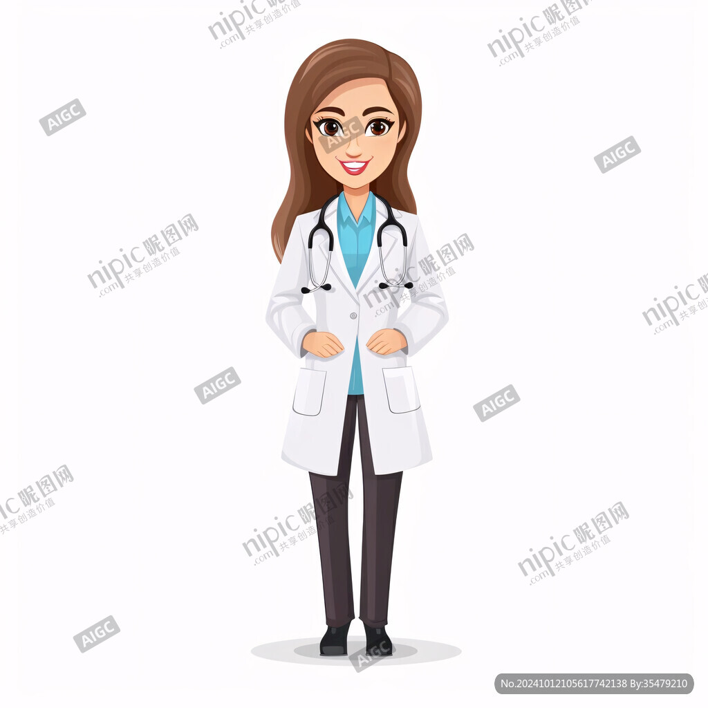 女性醫生插畫