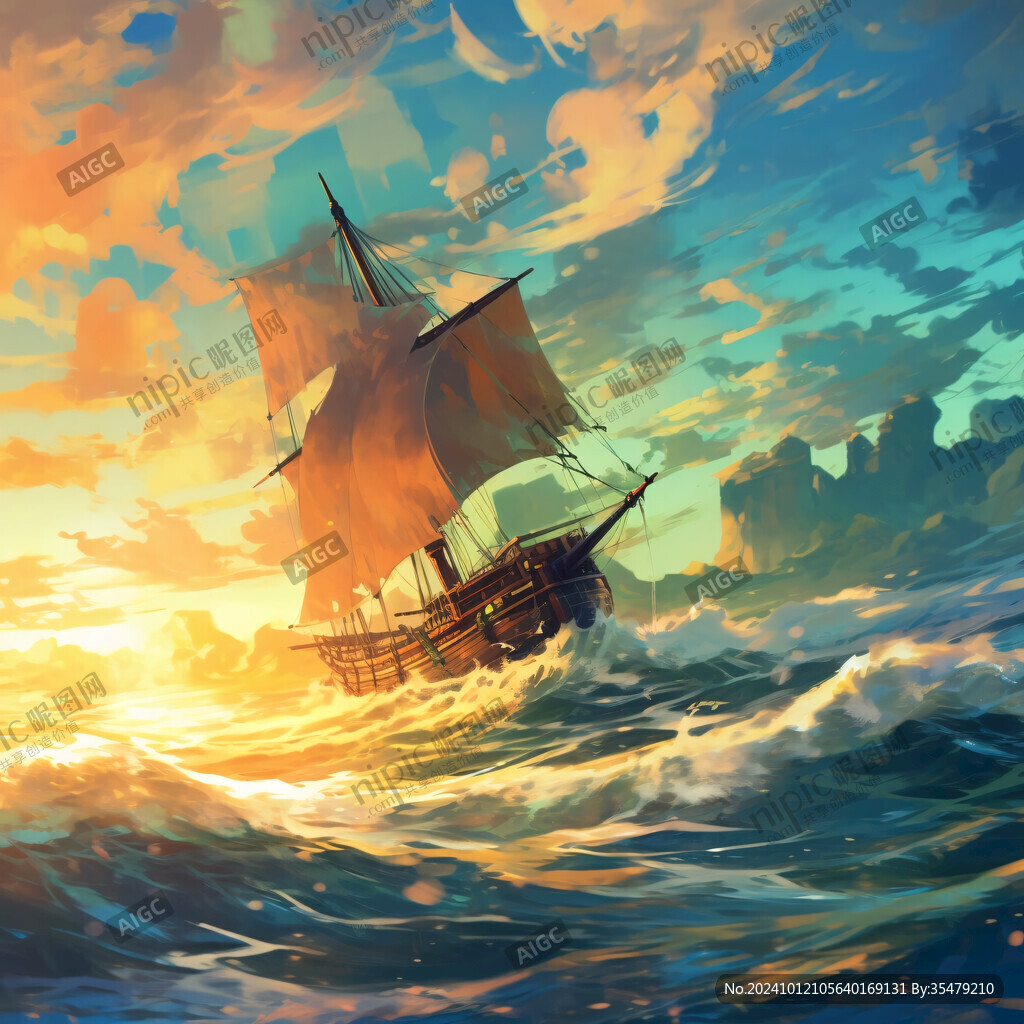 海船插畫
