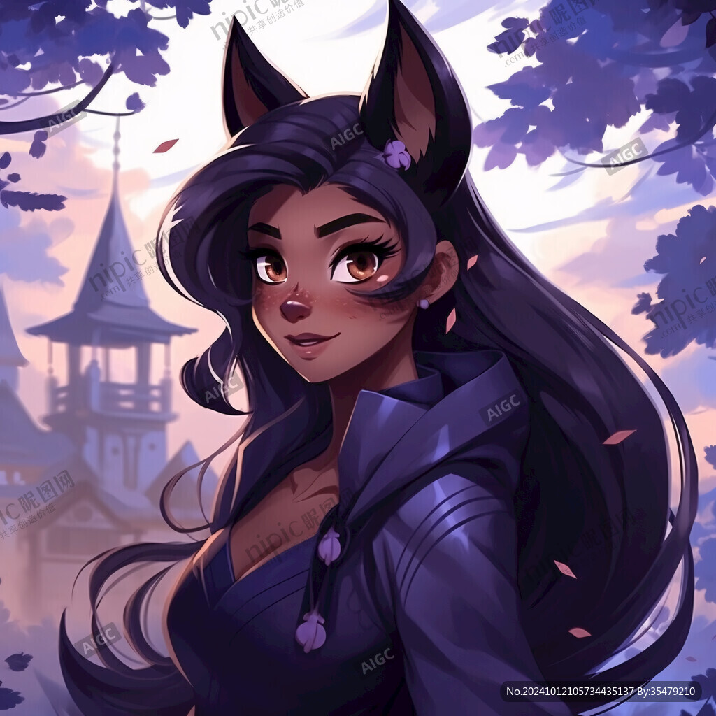貓女巫插畫