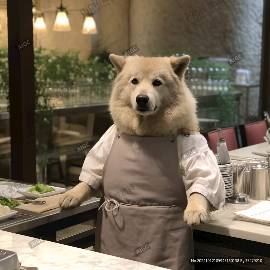可愛小狗廚師