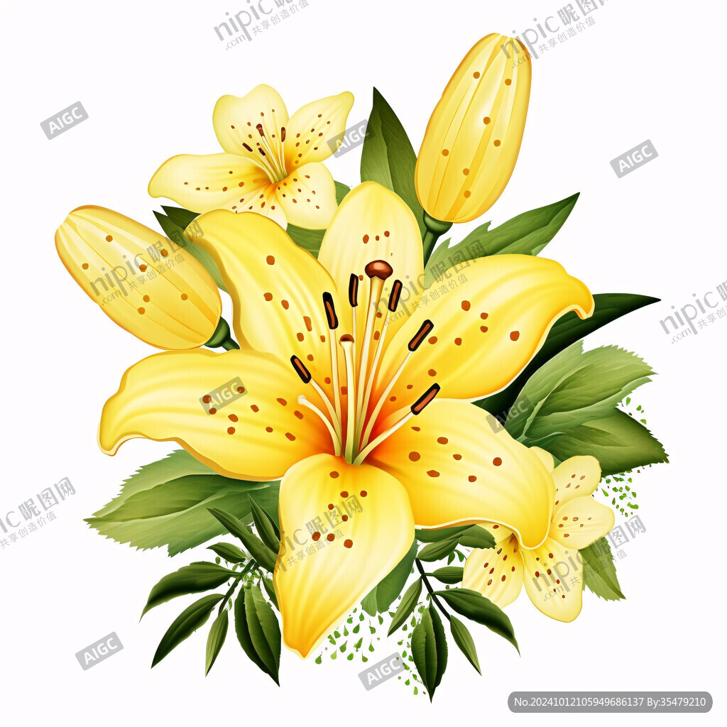 黃花菜插畫