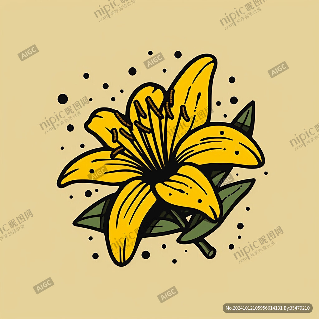 黃花菜插畫