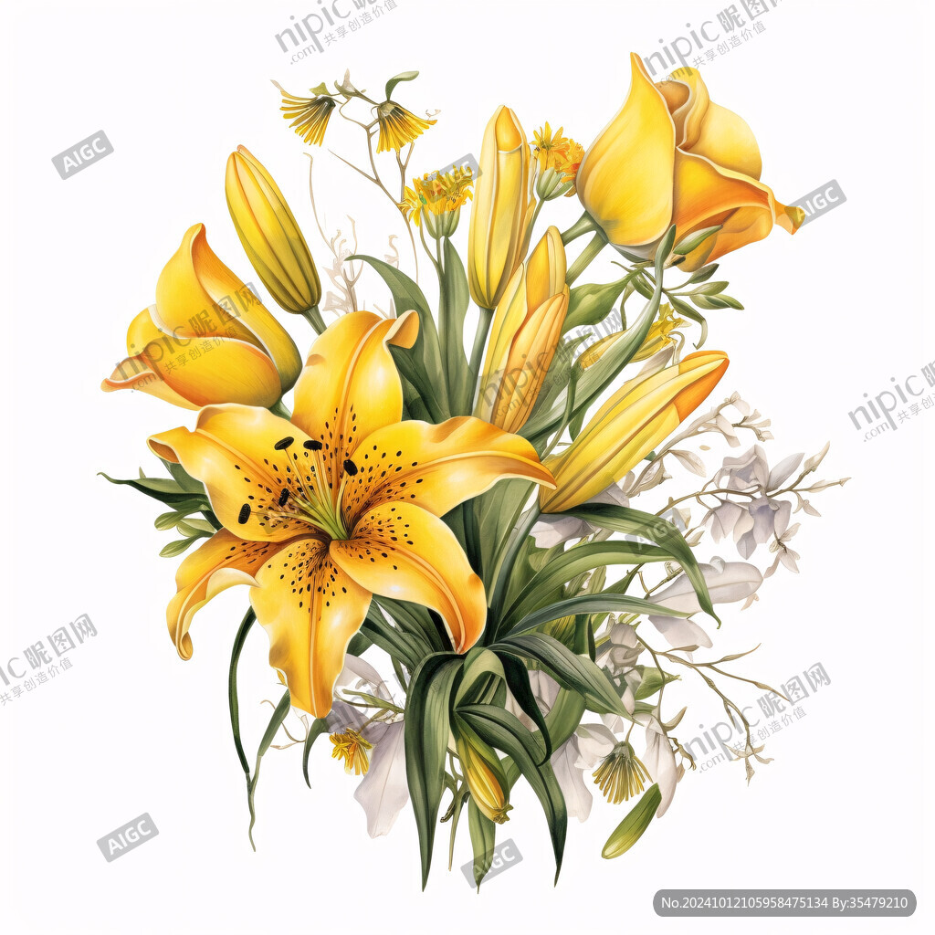 黃花菜插畫