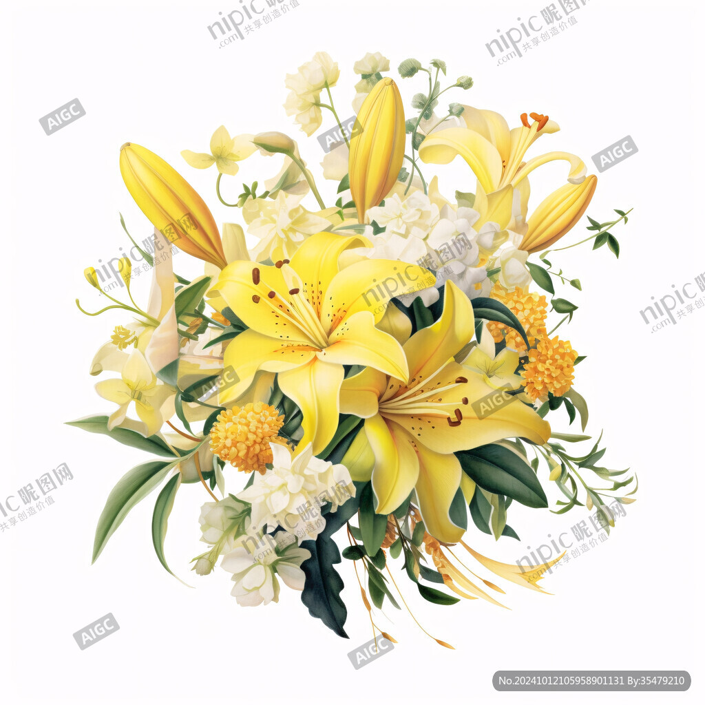 花束花卉白百合