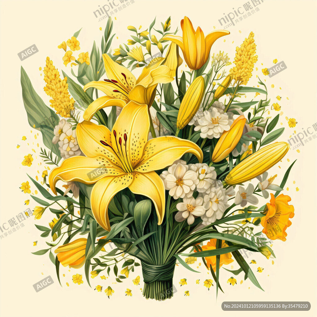 黃花菜插畫