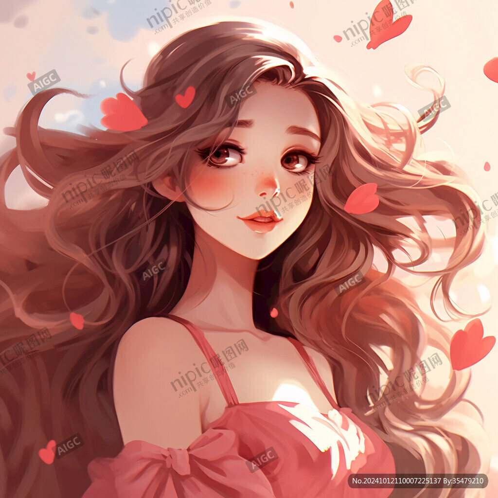 可愛美女插畫
