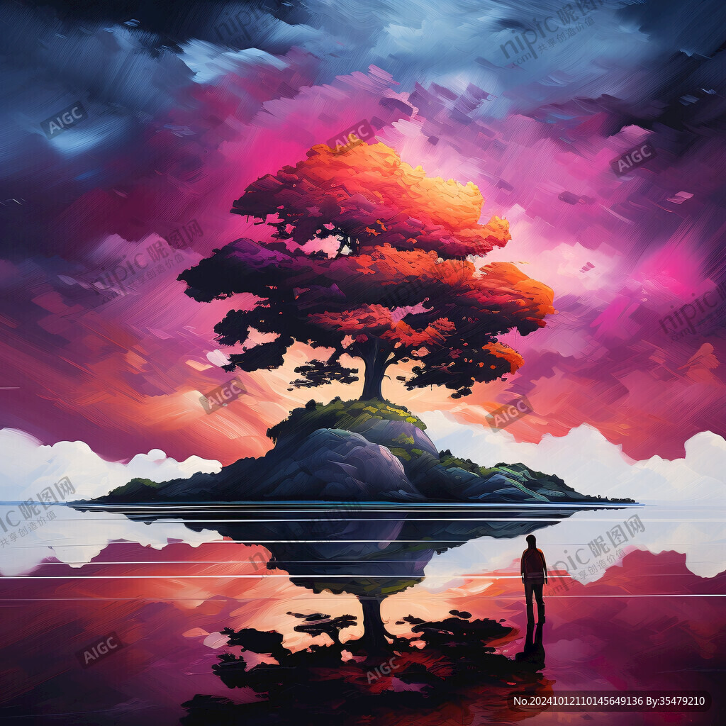 風景插畫招貼海報