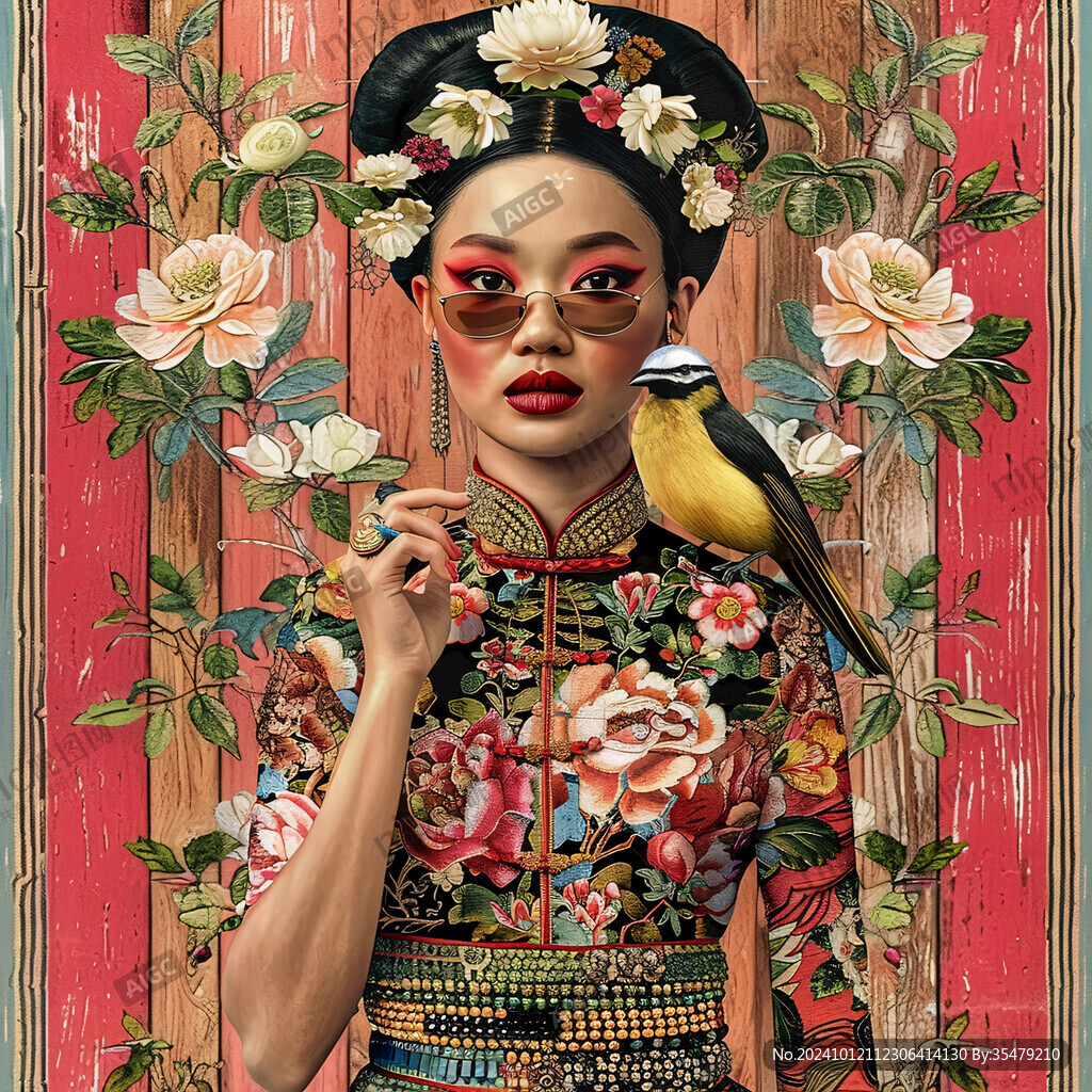國風(fēng)時尚插畫