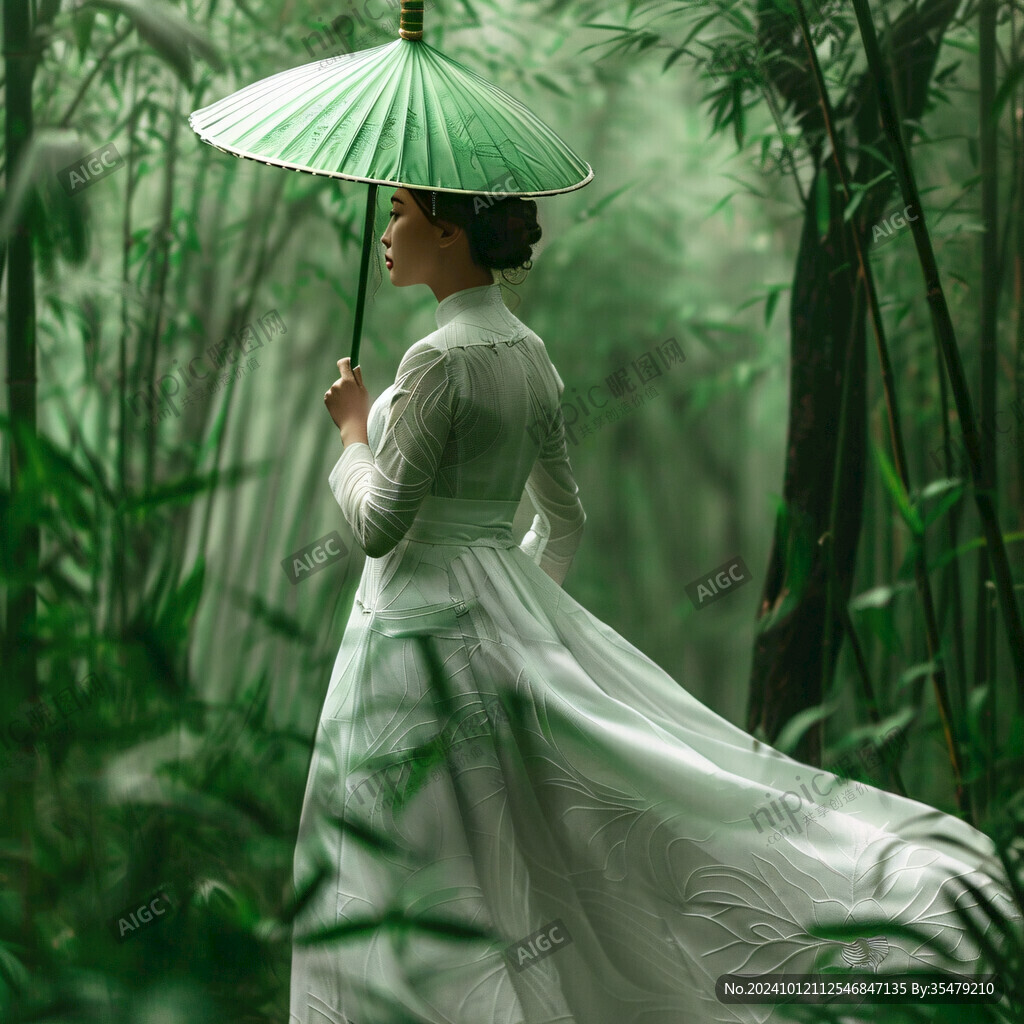 油紙傘少婦