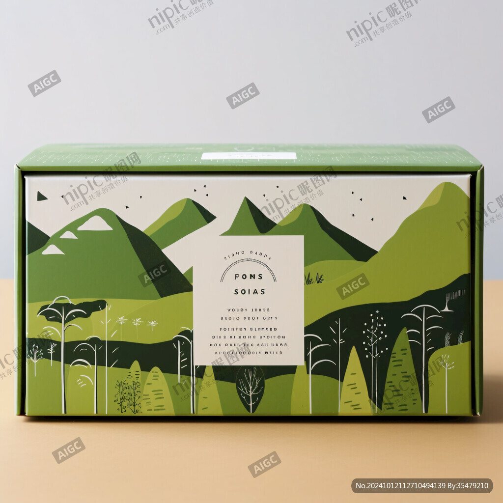 禮盒插畫仙山仙境