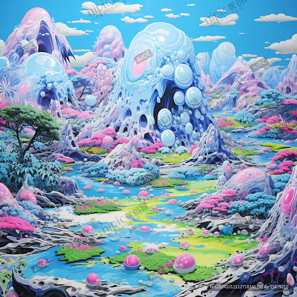 外星球幻想場景插畫