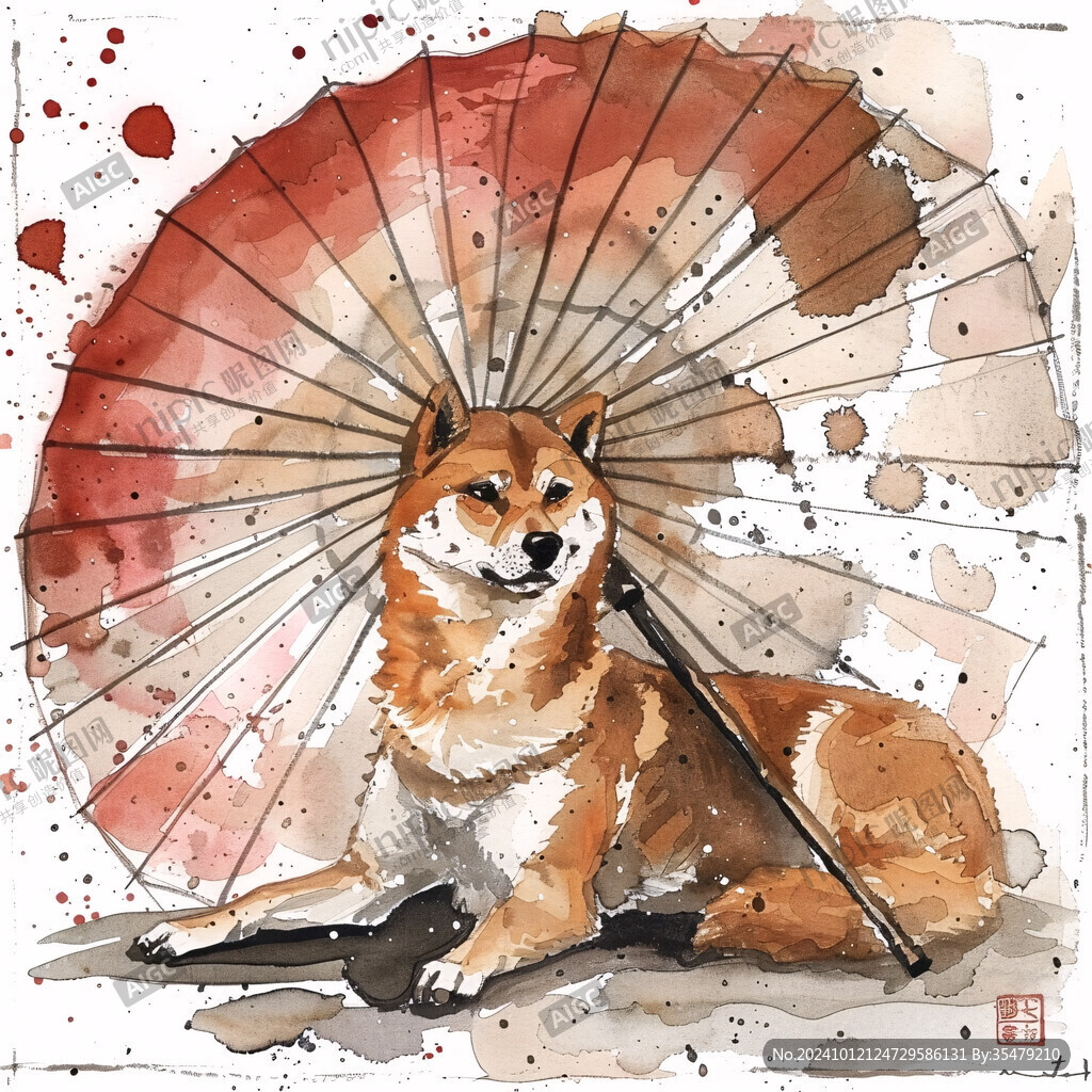 柴犬插畫