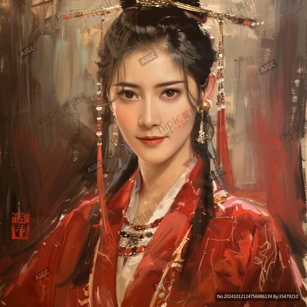 紅衣少女設(shè)計古風