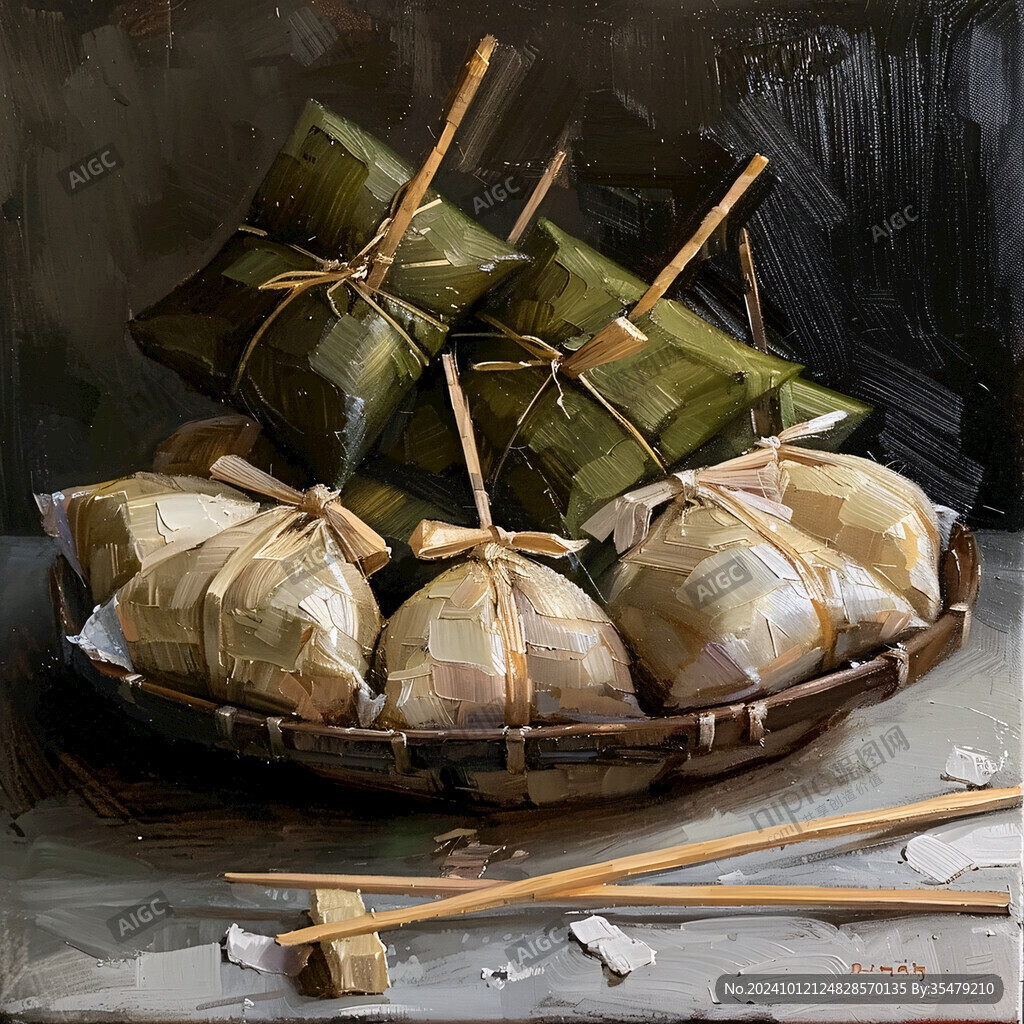 油畫粽子