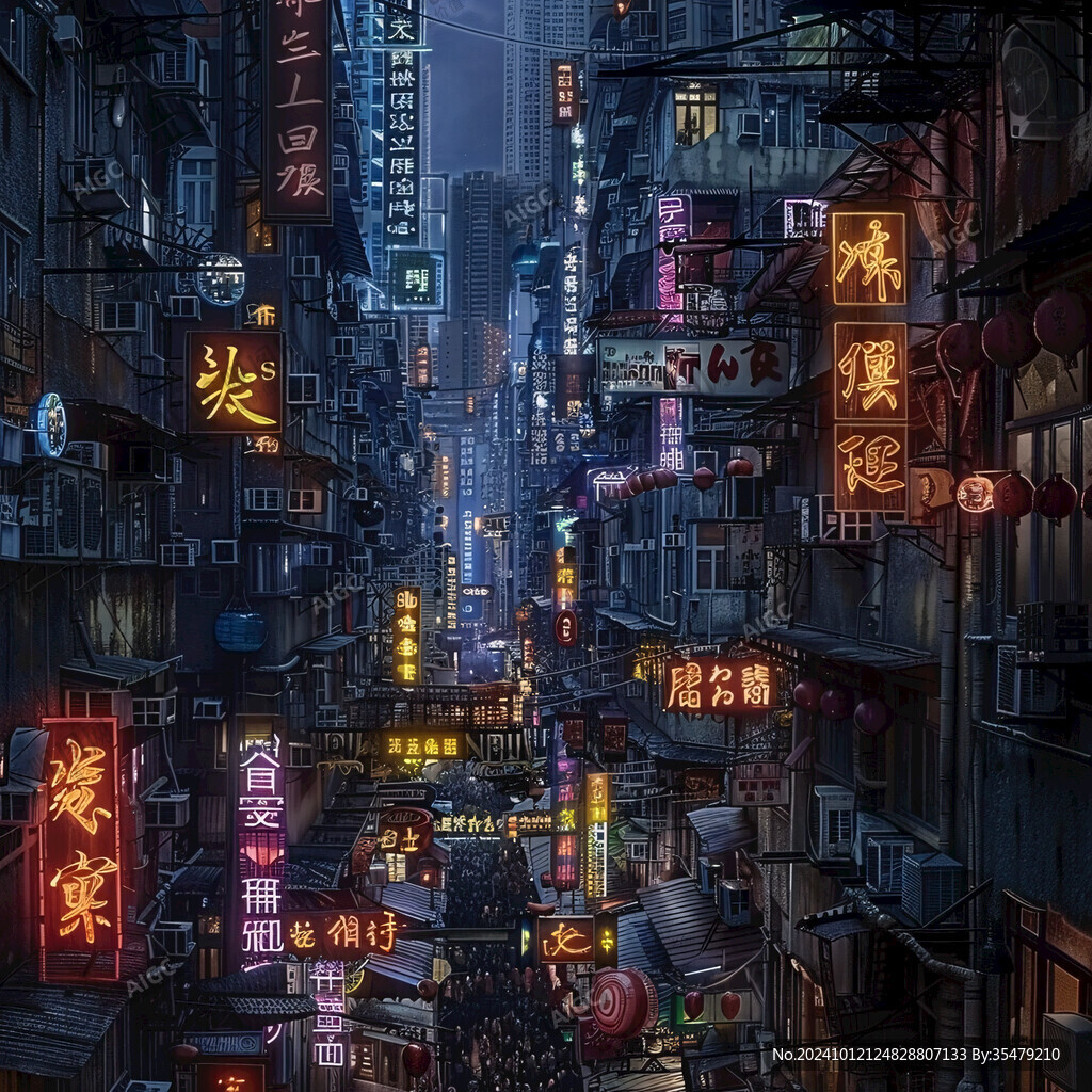 廟街插畫