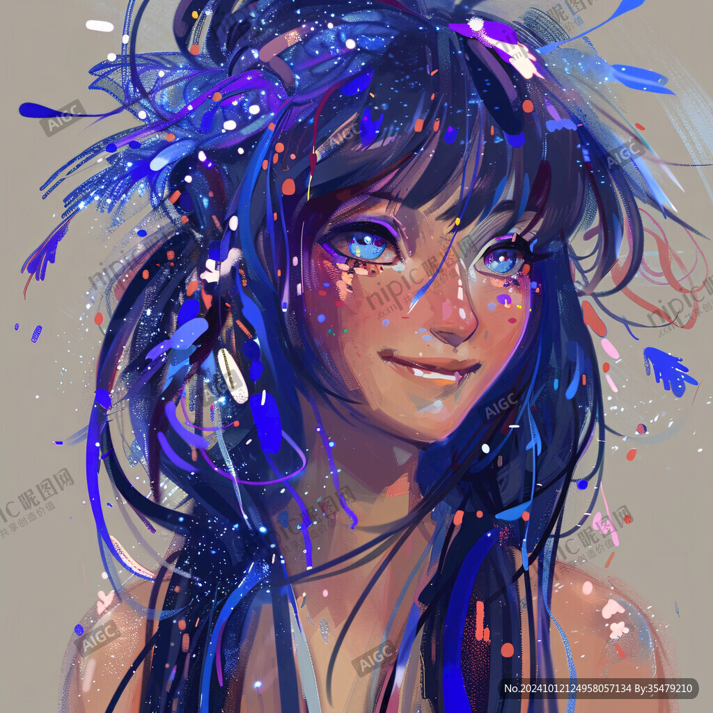 高精女孩原畫稿