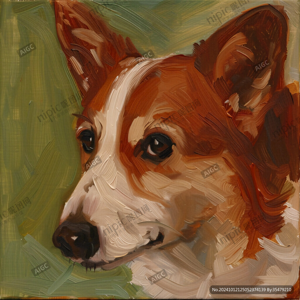 可愛的柯基犬插畫