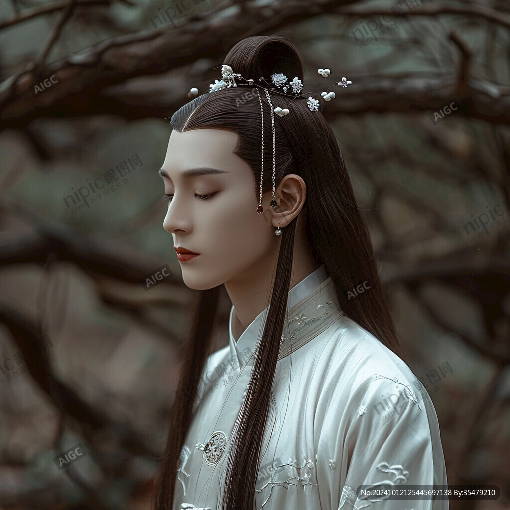 古裝束發男子