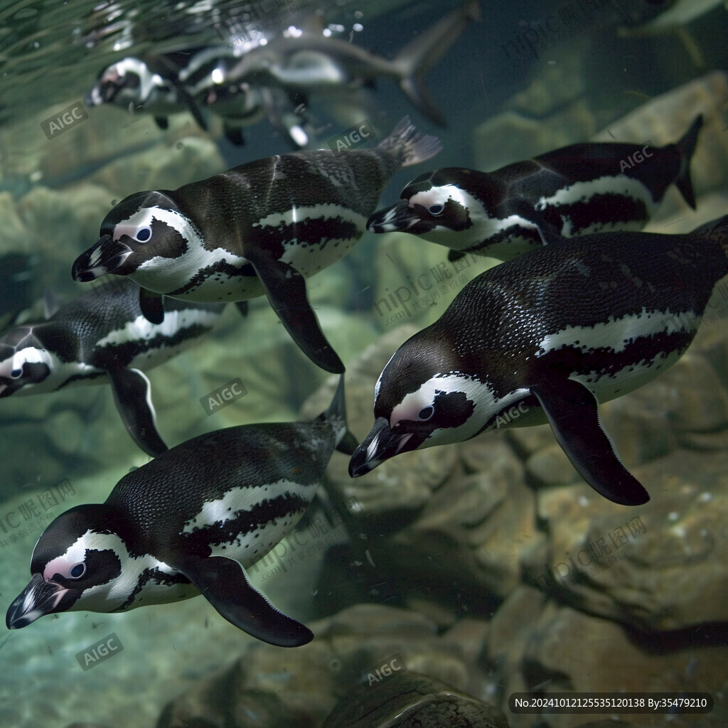 水族館企鵝圖