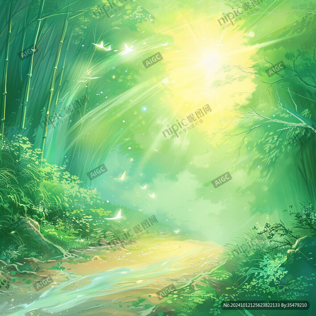 陽(yáng)光晴朗風(fēng)景插畫(huà)