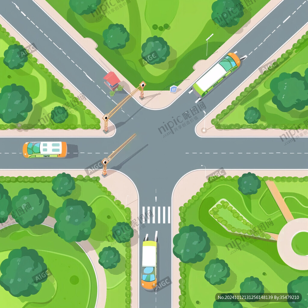 十字路口道路街景