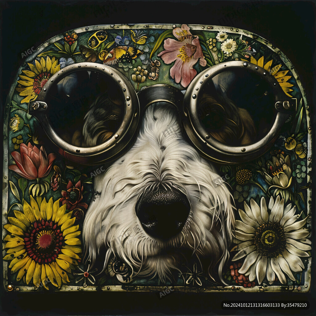 狗狗潮流插畫