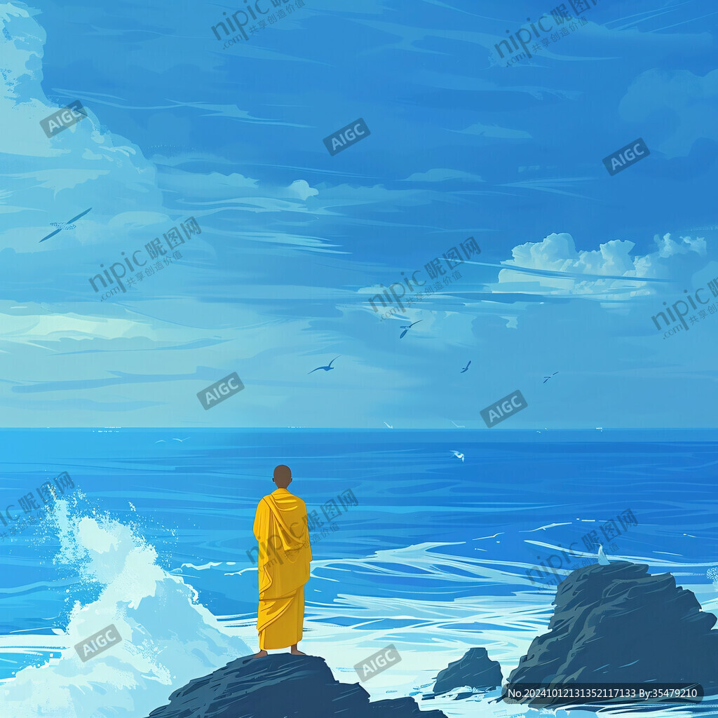 僧人遠眺