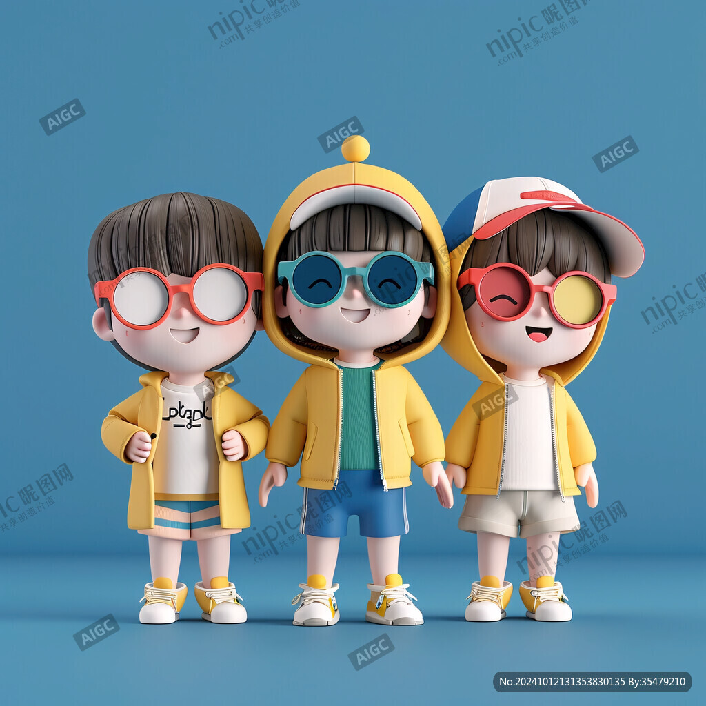 潮流小孩卡通玩偶公仔