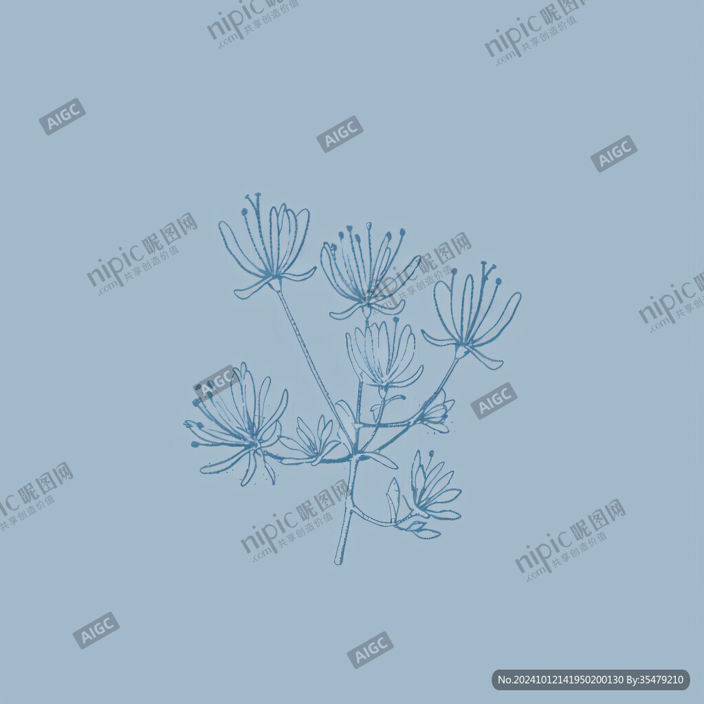 手繪韭菜花