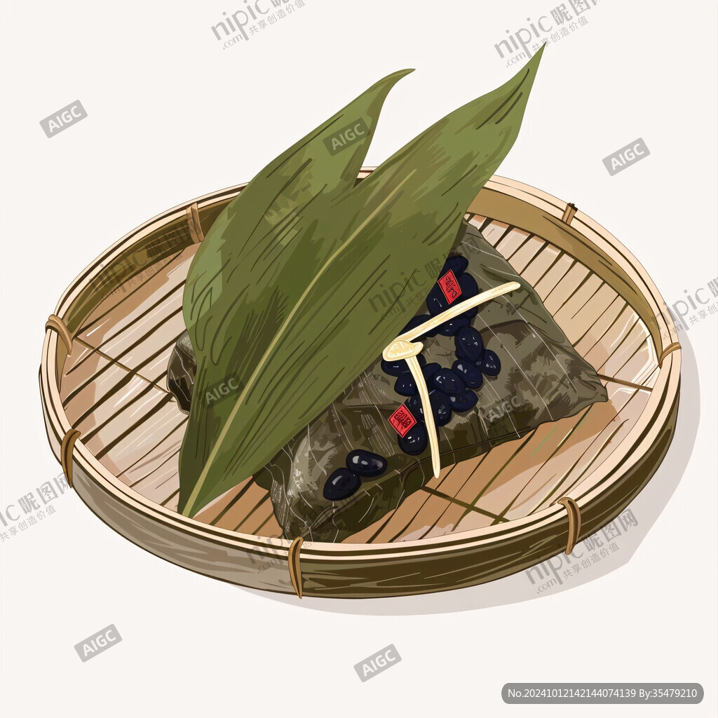 手繪竹子粽子
