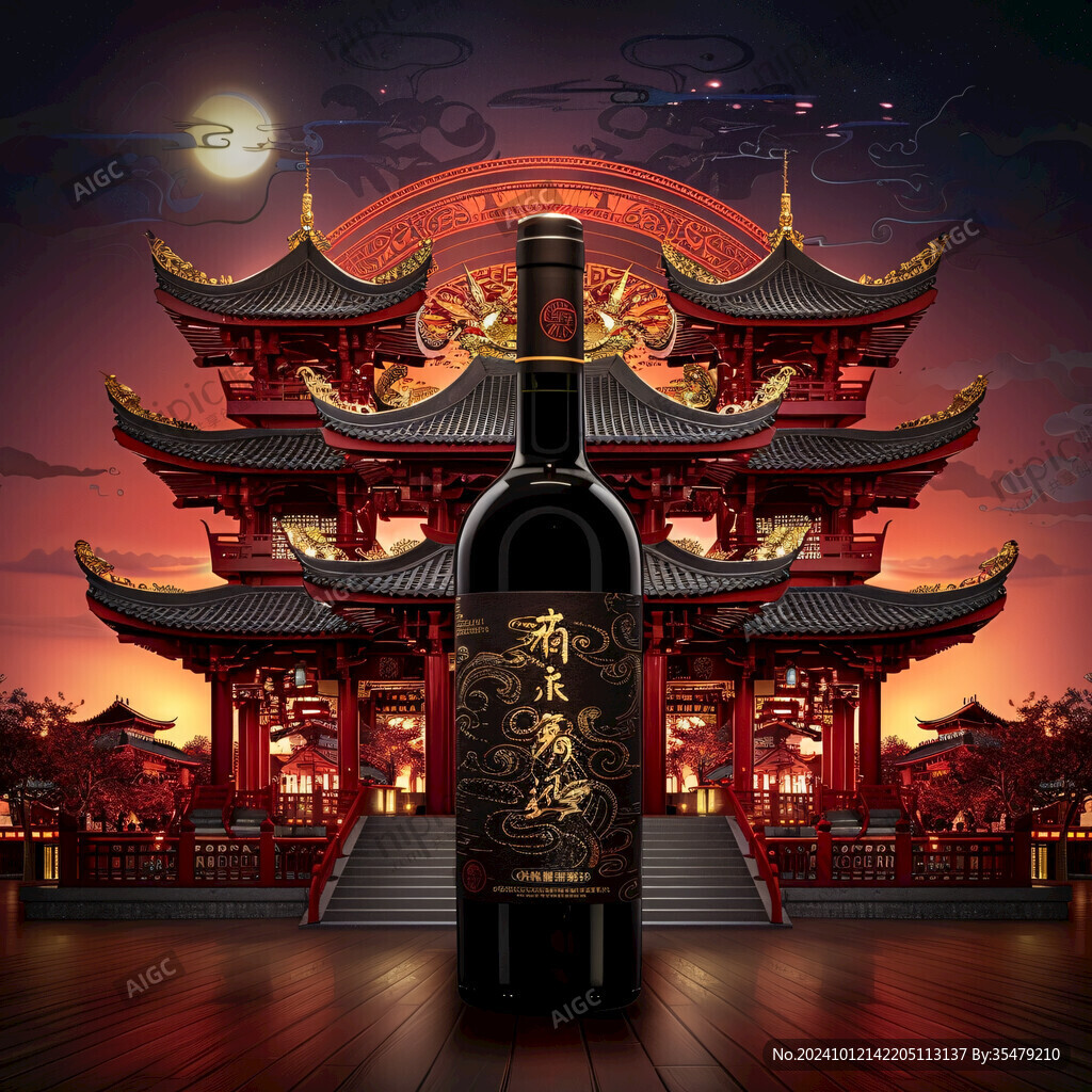 酒包裝插畫
