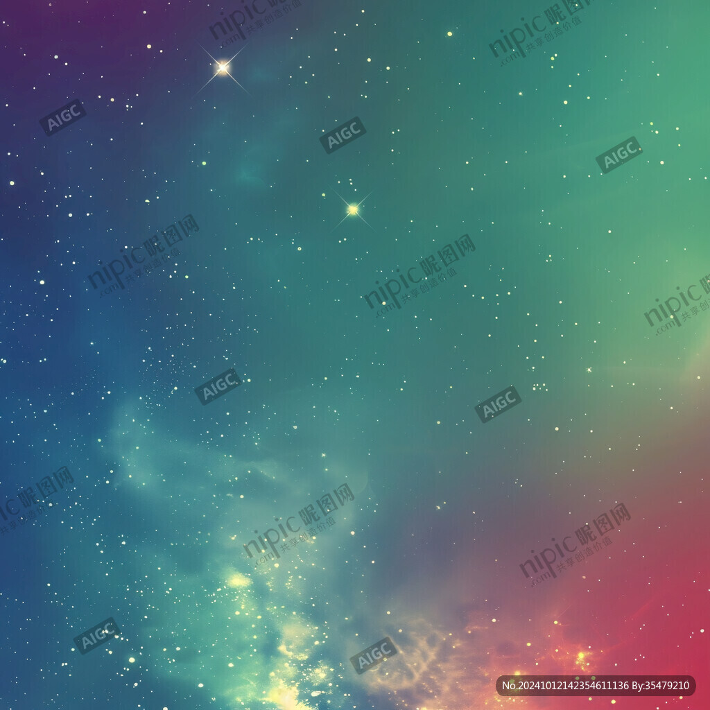 彩虹星空漸變背景