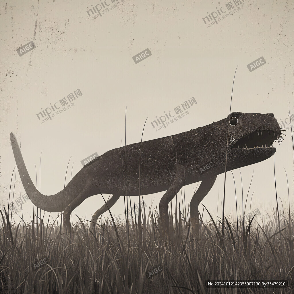 恐龍戶外插畫