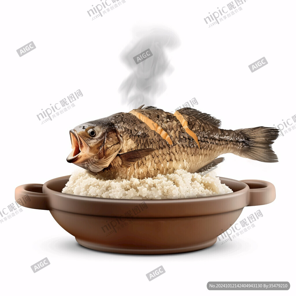 魚頭泡飯素材